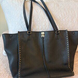 Rebecca Minkoff Darren Studded Black Leather Tote
